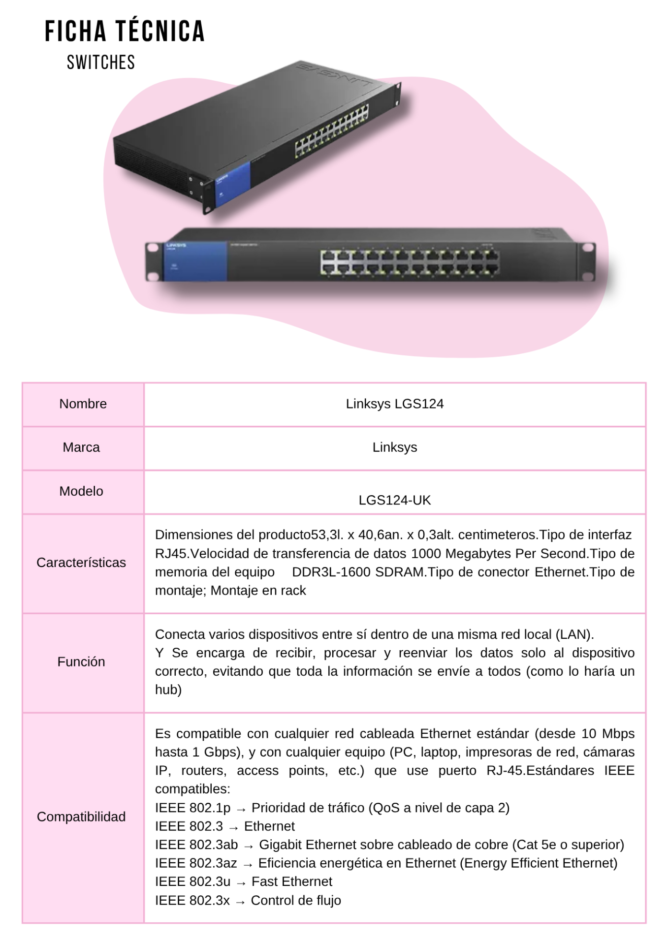 Ficha Técnica: Dispositivos De Interconexión 
